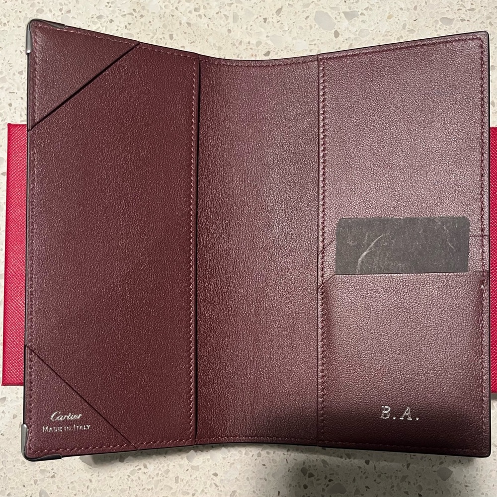 NEW Cartier, pocket diary large model, must de Cartier. Black calfskin.